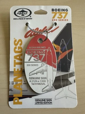 MotoArt Planetags Aloha 737-N824AL Coral/Etiqueta Blanca #2129 Foto 1 de 3