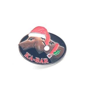 KA-BAR Spilla Testa di Cane Cappello Babbo Natale Vacanze Natale Collezionismo Spilla Vintage - Foto 1 di 3
