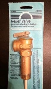 Válvula de alivio de temperatura y presión Sears 3/4" EE. UU. 42 33085 gas y electricidad - Imagen 1 de 6