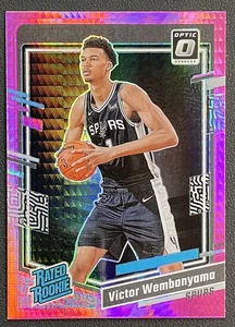 2023-24 Panini Donruss Optic Victor Wembanyama RC Pink Hyper Rated Rookie #225 - Bild 1 von 3