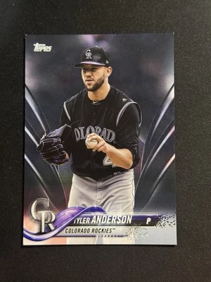 2018 Topps Update Black #668 Tyler Anderson #’d /67 Colorado Rockies - Image 1 of 2