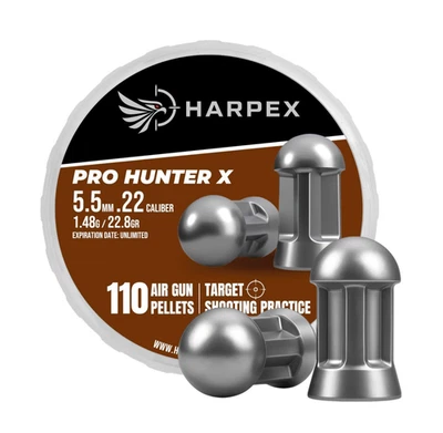 Harpex Pro Hunter X .22 (5.5mm) Cal Airgun pellets - Domed Impact Lead 22.8gr - Image 1 of 4