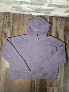Greyson Cashmere Wool Blend Kapuzenpullover Damen Lila Cropped M LPGA - Bild 1 von 6