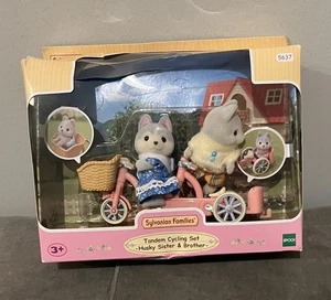 Sylvanian Families 5637 Tandem Fahrrad Set Husky Schwester\Bruder Neu Box beschädigt - Bild 1 von 6