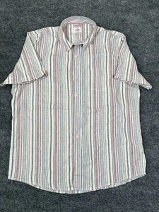Marine Layer Shirt Mens Stretch Striped Button Up Short Sleeve Hemp Size XL - Picture 1 of 7
