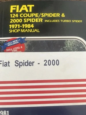 🔴 Fiat 124 Spider 2000 Folletos Uso Mantenimiento Y Técnico Inglés Vintage Raro - Imagen 1 de 4
