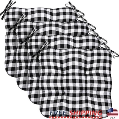 Set of 4 Comfort Chair Cushions Soft Cotton Decorative Furniture Cushions Home - Image 1 of 4