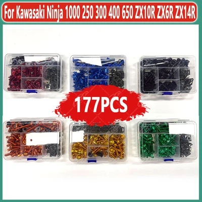 177* For Kawasaki Ninja 1000 400 650 ZX10R ZX6R ZX14R Fairing Windscreen Bolts - Imagem 1 de 4