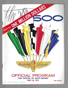 INDY 500 OFFIZIELLES PROGRAMM 1974 UNSER ANDRETTI VUKOVICH AJ FOYT AJ FOYT SNEVA meh - Bild 1 von 1