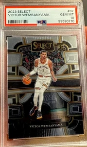 2023-24 Select Victor Wembanyama nivel de sala novato #87 hobby PSA 10 GEMA - Imagen 1 de 2