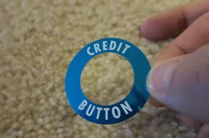 STERN Credit Button Aufkleber Siebdruck - PA EXKLUSIV! - Bild 1 von 2