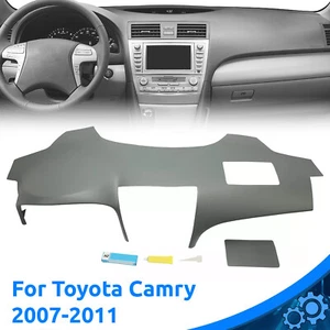 Dashboard Pad Dash Cover Cap Gray ABS For Toyota Camry 2007-2011 - Picture 1 of 13