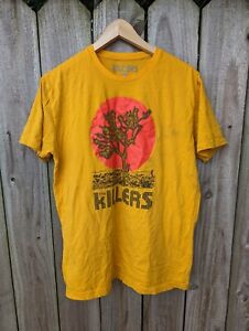 The Killers T Shirt Imploding Mirage Gold Joshua Tree Concert Tour Large