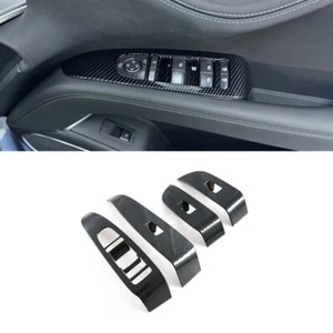 RHD Carbon Fiber Window Lift Switch Cover Trim For BYD SEALION 7 EV 2024 2025 - Picture 1 of 7
