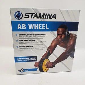 Stamina AB Wheel Core Kraft Fitness Doppelrad gepolsterte Griffe Neu - Bild 1 von 6