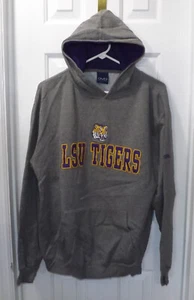 💥 LSU TIGERS EMBROIDERED HOODIE PULLOVER SWEATSHIRT SIZE M - Picture 1 of 2