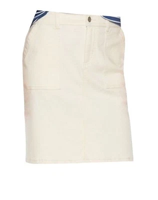 Chaps by Ralph Lauren Misses Denim Jean Cream Skirt 14 (L) 16 (XL) Foto 1 de 4
