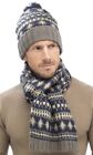 Tom Franks Men's Knitted Warm Winter Bobble Beanie Hat & Scarf Snood Neck Warmer