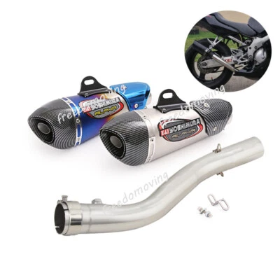 Deslizables para Honda CBR600F4i 2001-2007 puntas de escape tubo de enlace medio silenciador escape Foto 1 de 4