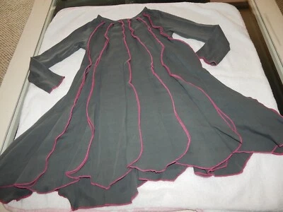 Vestido Lemon Loves Lime Niñas Talla 7 Gris y Rosa Girado Manga Larga Foto 1 de 4