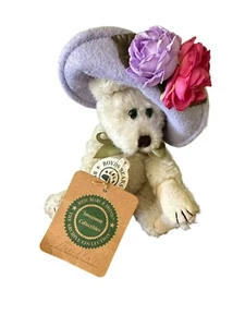 Cappello Vintage Boyds Bear Twila Higgen Thorpe Bear Viola Floreale 8" - Foto 1 di 8