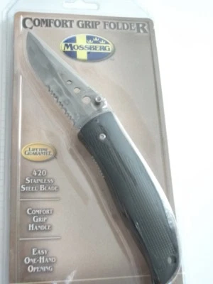 Carpeta Mossberg Comfort Grip 420 hoja de acero inoxidable fácil apertura con una mano NUEVO Foto 1 de 3