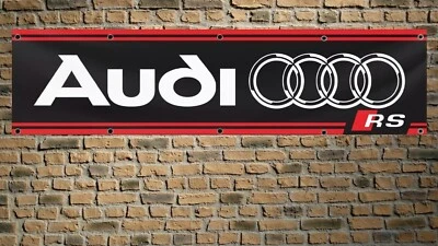 Audi RS 2x8 FT Sport Banner Car Racing Flag for Workshop Man Cave Wall - Image 1 of 3