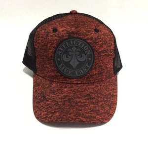 Affliction Trucker Snapback Red Black Mesh Cap Hat Mens One Size - Picture 1 of 6