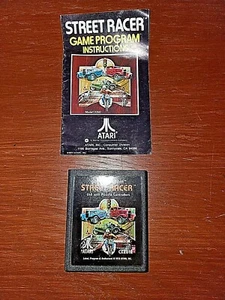Atari 2600 STREET RACER Cartridge & Manual, Cleaned + Tested - Picture 1 of 1