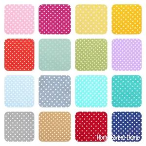 Fat Quarter - Rose & Hubble 3mm Polka Dot 100% Cotton Poplin Fabric - 18 Colours - Picture 1 of 19