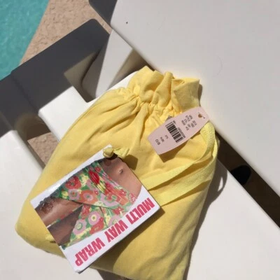 Vintage NEW 90s Victoria's Secret Swim Cover Multi Way Wrap Yellow  - Image 1 of 4