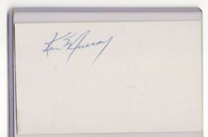 KEN MURRAY SIGNED 3x5 INDEX CARD NHL AUTOGRAPH MAPLE LEAFS NY ISLANDERS REDWINGS