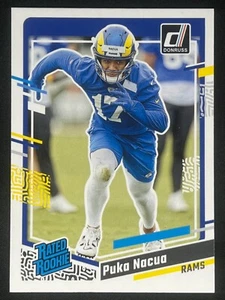 PUKA NACUA 2023 Panini Donruss Rated Rookie Base RC #357 | Rams - Foto 1 di 2