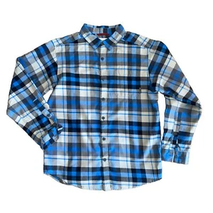 columbia blue plaid Woven Cotton long sleeve button up shirt M Mid Weight - Picture 1 of 7