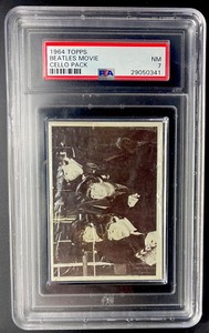 1964 Topps Beatles Movie "A HARD DAYS NIGHT" Cello Pack PSA 7 (25 TOTAL GRADED)