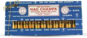 Sri Sai Baba NagChampa Natural Perfume Oil Long Lasting Spray 12 Bottle 3ML Each