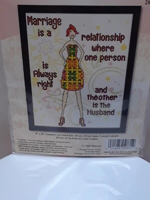 2835M Design Works Jill Meyer 8x10 Counted Cross Stitch Kit “Marriage” #2935M Foto 1 de 4