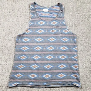 Obey Propaganda Tank Top Mens XL Gray Indian Aztec Geometric Skater - Picture 1 of 9