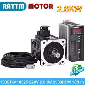 2.6KW AC Servo Motor Driver CNC Controller Kit 10N.m 25N.m 220V 2500RPM Φ22mm - Bild 1 von 13