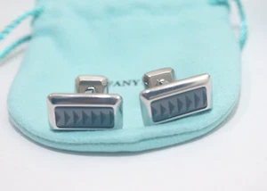 Tiffany & Co. Paloma Picasso Stainless Steel & Black titanium Cufflinks - Picture 1 of 5