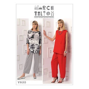 Vogue Pattern - Misses' Sleeveless or Dolman Sleeve Tunics, and Pants with Yoke - Imagen 1 de 2