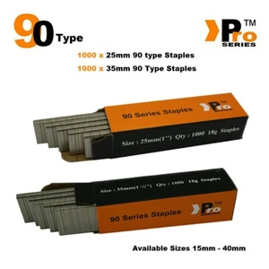 90 Type Staples: Size 25mm + 35mm ( MIXED 2000 Staple Handy Pack ) - Picture 1 of 4