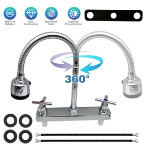 Kitchen Sink Faucet with Flexible Arc Rotatable Sprayer for RV Camper Home Motor - Bild 1 von 12