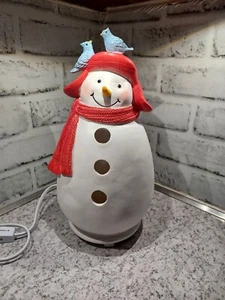 Topper candela paralume accento vaso pupazzo di neve uccellino blu zebra rosa inverno - Foto 1 di 7