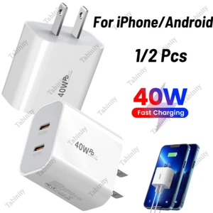 40W Fast Charger Block USB Type C Wall Power Adapter For iPhone 14 13 12 11 XR 8 - Picture 1 of 11
