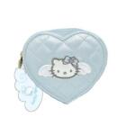 Hello Kitty Angel Pikowane serce Portfel na monety Niebieski