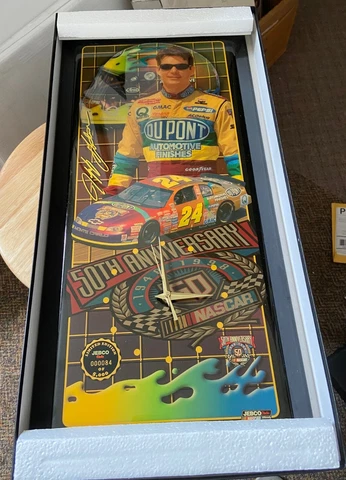 1998 50th Anniversary Jeff Gordon Nascar Limited Edition Clock #84 of 5000 Cover