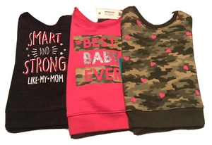 Garanimals Set of 3 Baby Girls Sweatshirts 12 Months Best Baby Ever New 5K28 - Picture 1 of 8