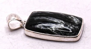 36ct Grün Seraphinit Clinochlor Mineral Anhänger in Sterlingsilber 925 Russland - Bild 1 von 7