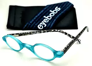 New Readers EYEBOBS Eyeglasses OLD MONEY 2105 60 +2.50 Turquoise &Crystal Frames - Picture 1 of 12